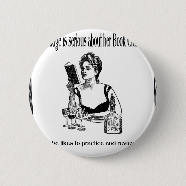 Praxis für Buch-Verein-Vintagen Entwurf Button (Vorderseite)