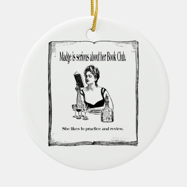 Praxis für Buch-Verein-Vintagen Entwurf Keramikornament (Vorne)