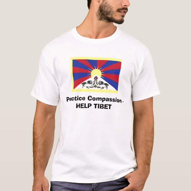 Praxis-Mitleid - HILFE TIBET T-Shirt (Vorderseite)