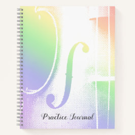 Praxisjournal für Violine Rainbow Notizbuch