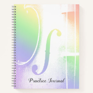 Praxisjournal für Violine Rainbow Notizbuch