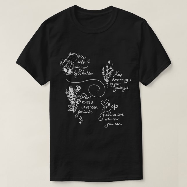 Praxismagie Zaubersprüche Rosemary Lavender Liebe T-Shirt (Design vorne)