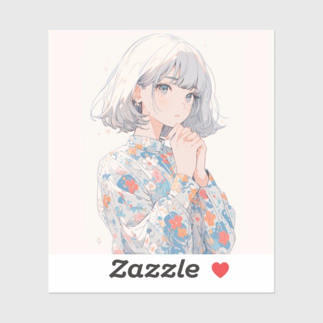 Pray | 東京娘 GenerartiveAI シール Aufkleber (Blatt)