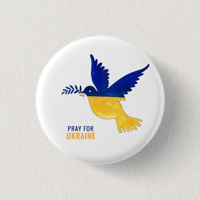 Pray for Ukraine Button (Vorderseite)