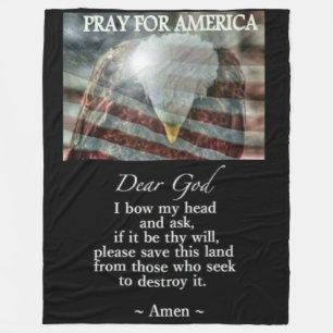 PRAY für AMERIKA Fleecedecke