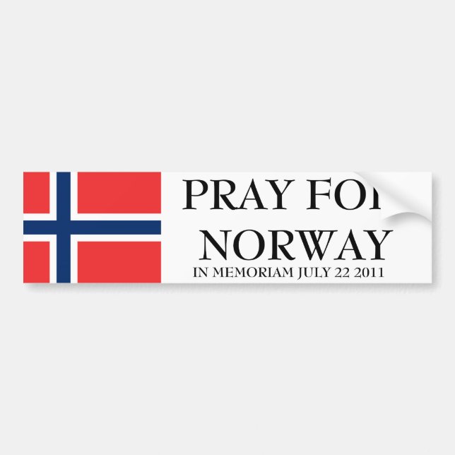 PRAY FÜR NORWEGEN AUTOAUFKLEBER (Vorne)
