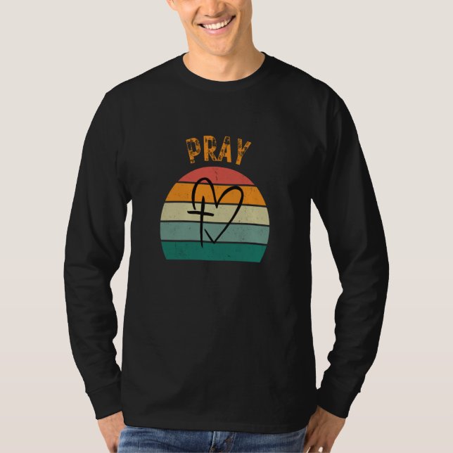 Pray heart cross T-Shirt (Vorderseite)