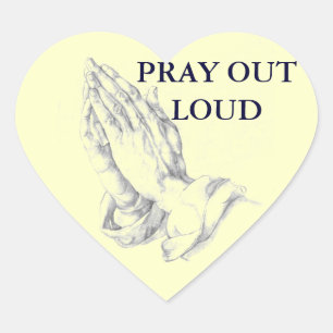 PRAY Herz-Aufkleber