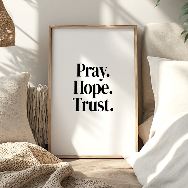 Pray Hope Trust – Islamic Minimalist Poster (Von Creator hochgeladen)