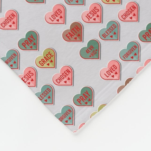 Pray, Love, Jesus One-Sided Blanket Fleecedecke (Ecke)