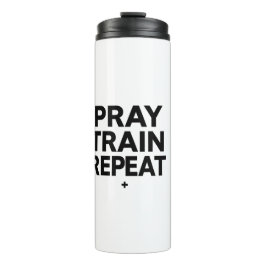 Pray Train Repeat Mug – Christian Fitness Motivati Thermosbecher