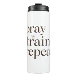 Pray Train Repeat Mug – Christian Fitness Motivati Thermosbecher