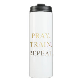 Pray Train Repeat Tasse – Christliche Fitness-Moti