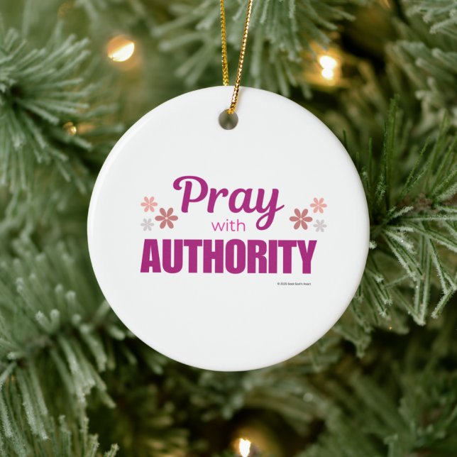 Pray with Authority - Pink - Ornament (Baum)