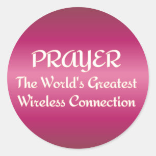 PRAYER - Beste Wireless-Verbindung Runder Aufkleber