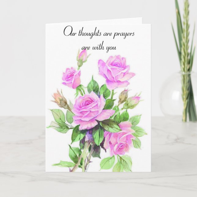 Prayer Bouquet Beileid Karte (Vorderseite)