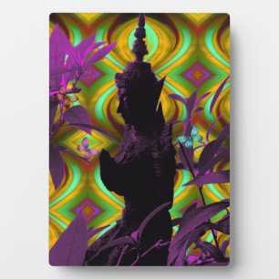 Prayer Buddha Stains Glass Fotoplatte
