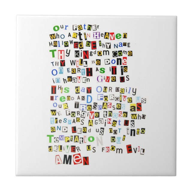 Prayer bunten Lords Fliese (Vorderseite)