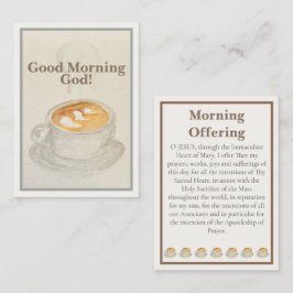 Prayer Card: Good Morning God — Morning Offering Mitteilungskarte
