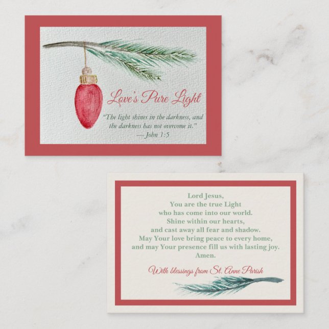 Prayer Card - Personalize - Season of Joy Mitteilungskarte (Vorne/Hinten)