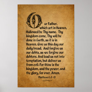 Prayer des Lords (Schrift: Matthew-6:9 - 13) Poster