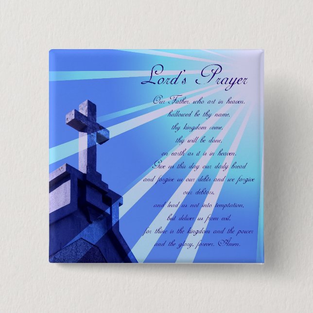 Prayer Design Pin Lords Button (Vorderseite)