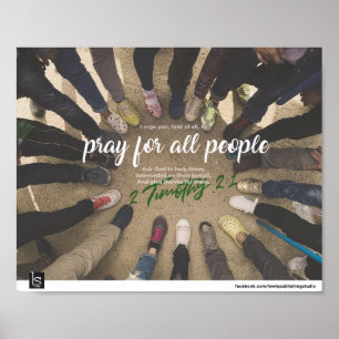 PRAYER EINES KLEINEN MÄDCHEN (1 TIMOTHIE 2:1) POSTER