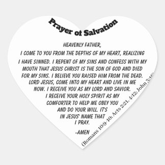 PRAYER Herz-Aufkleber
