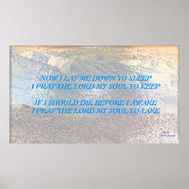 PRAYER...JETZT SCHLAFE ICH AB, UM ZU SCHLAFEN POSTER (Vorne)