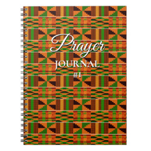 Prayer Journal African Kente K47 Spiral Notebook Notizblock
