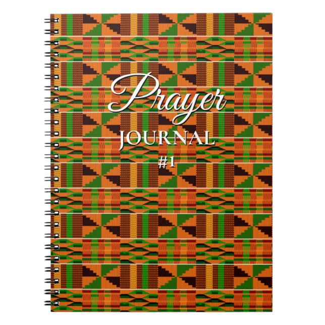 Prayer Journal African Kente K47 Spiral Notebook Notizblock (Vorderseite)