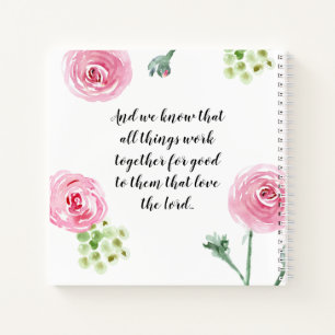 Prayer Journal Custom Romans 8:28 Notizbuch