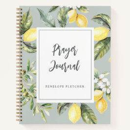 Prayer Journal Wasserfarblemons Elegantes Alter Notizbuch