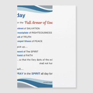 Prayer Magnet - Full Armor of God - 7"x5"
