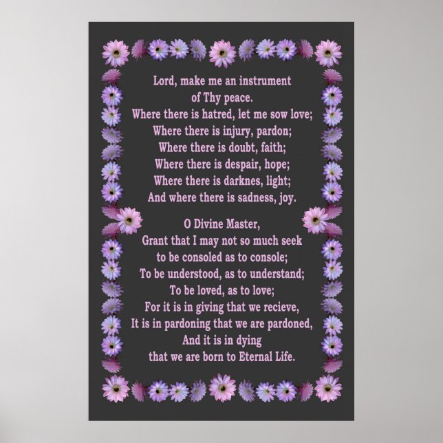 PRAYER OF ST FRANCIS POSTER (Vorne)