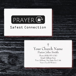 Prayer Safest Connection WiFi Church Business Card Visitenkarte