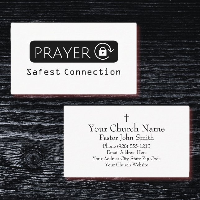 Prayer Safest Connection WiFi Church Business Card Visitenkarte (Prayer Safest Connection WiFi Church Business Card)