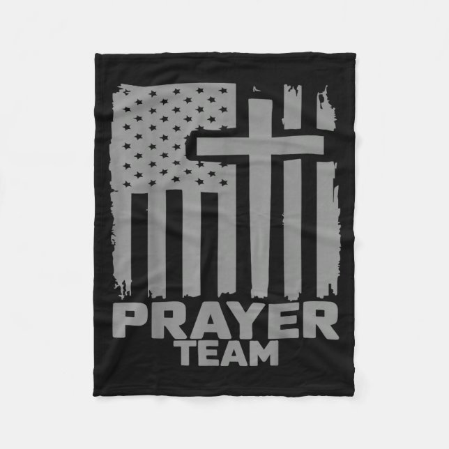 Prayer Team American Flag Christian Family Christi Fleecedecke (Vorderseite)