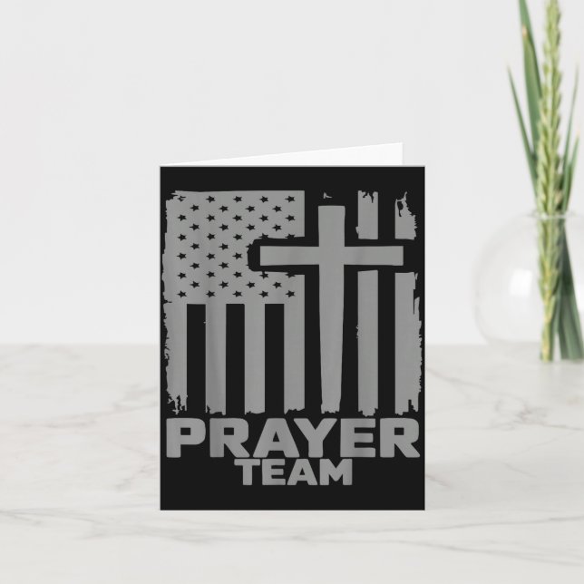 Prayer Team American Flag Christian Family Christi Karte (Vorderseite)