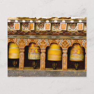 Prayer Wheels, Mani Wheel at Trongsa Dzong, Postkarte