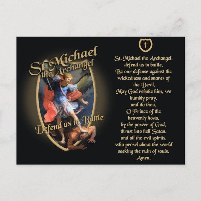 PRAYER ZU SAINT MICHAEL THE ARCHANGEL POSTKARTE (Vorderseite)