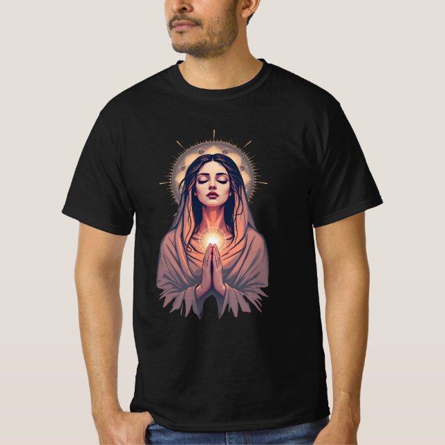 Prayers in the Shadows - Goth Madonna T-Shirt (Vorderseite)