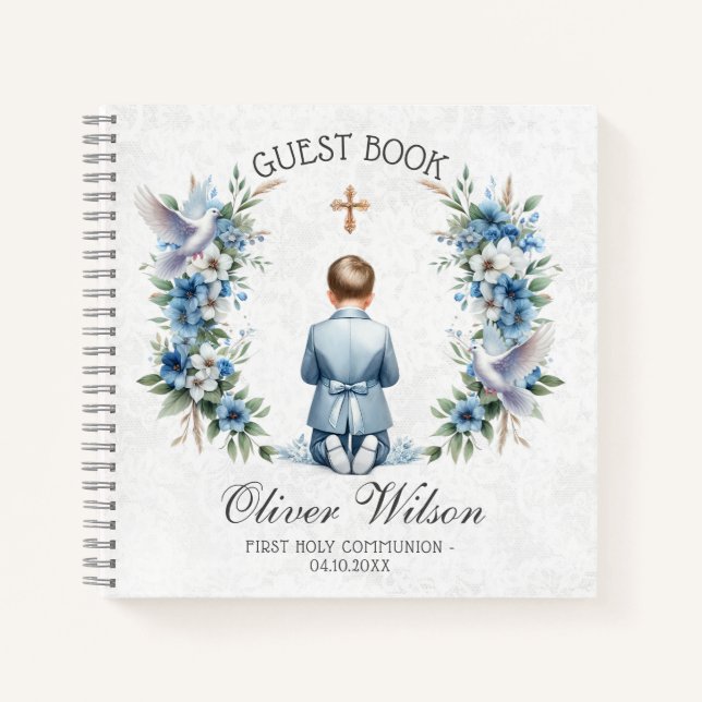 Praying Boy First Holly Community Gästebuch Notizbuch (Vorderseite)