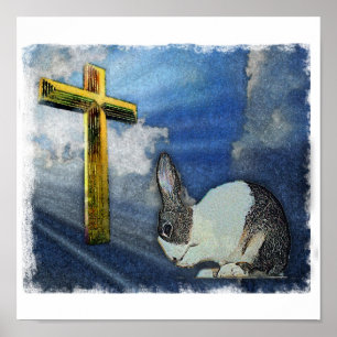 Praying Bunny Poster