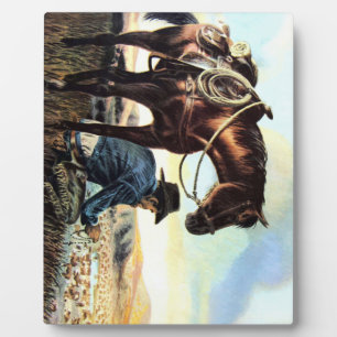 Praying Cowboy Fotoplatte