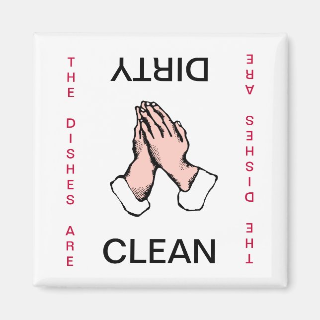 Praying Hands Saubere Geschirrspüler Magnet (Vorne)