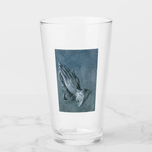 Praying Hands (von Albrecht Dürer) Glas (Vorderseite)