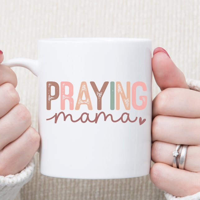 Praying Mama Pastel Kaffeetasse (Von Creator hochgeladen)