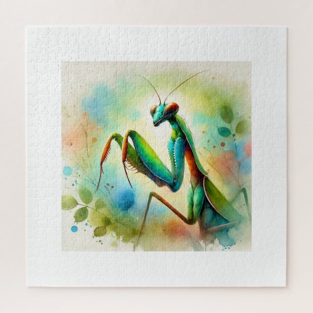 Praying Mantis 031024AREF144 - Watercolor Puzzle (Vertikal)
