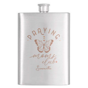Praying Moms Club: Butterfly Boho Vintage Design Flachmann